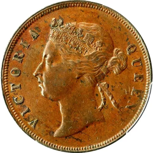 1889 Straits Settlements Cent, NGC AU 55, Malaysia