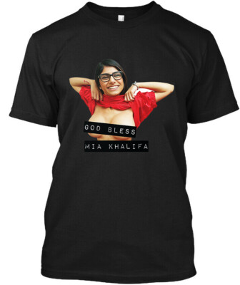Limited NWT God Bless Mia Khalifa American-Lebanese Media Funny T-Shirt S-4XL