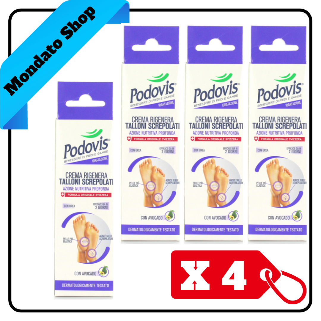 CREMA PODOVIS TALLONI SCREPOLATI IDRATAZIONE PROFONDA RIGENERANTE 75ml (X4)