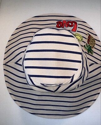 NWT! Hat Attack Packable Sun Hat, Blue & White Stripes 71ntVYAloVL._AC_UY1000_.jpg main image 2