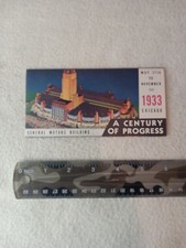 General motors 1933 CoP, Exhibit souvenir guide book, 1933, pamplet 6x3 inch