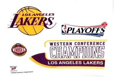 Genuine LA Lakers 2008 NBA West Conference Champions Static-Cling Ultra Decal - Image 1 of 2