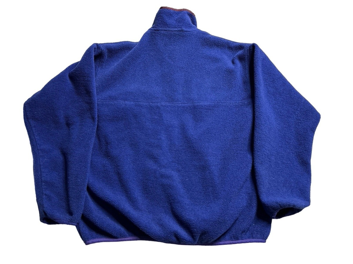 Vtg Patagonia Snap T Fleece Sweatshirt Blue Men