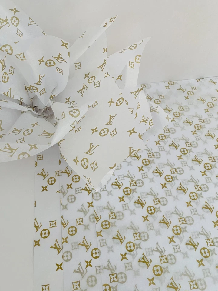 LOUIS VUITTON NEW Authentic Vintage LV Tissue Paper Vuitton