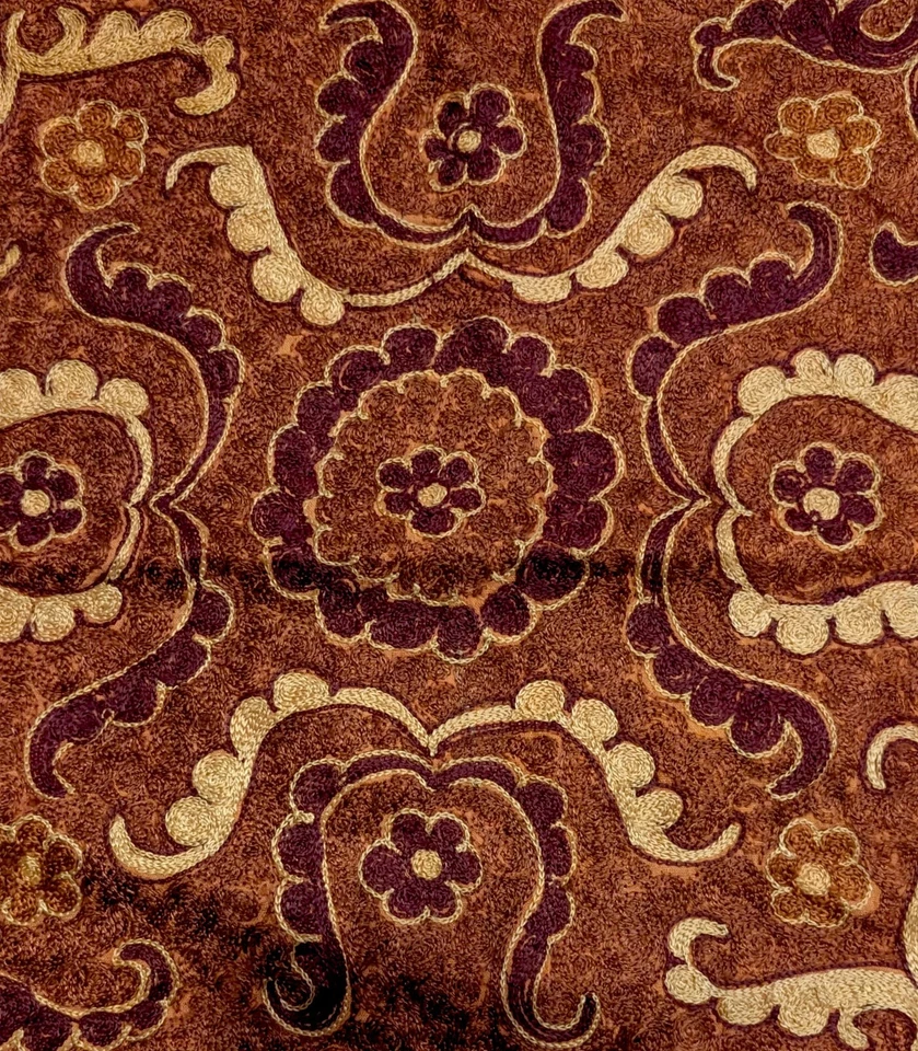 Embroidered Cotton Suzani Pillow / Cushion Cover Uzbekistan - Image 2 of 3