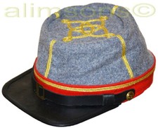 American Civil War 1861 Style Confederate Artillery Captains Kepi - ALL SIZES