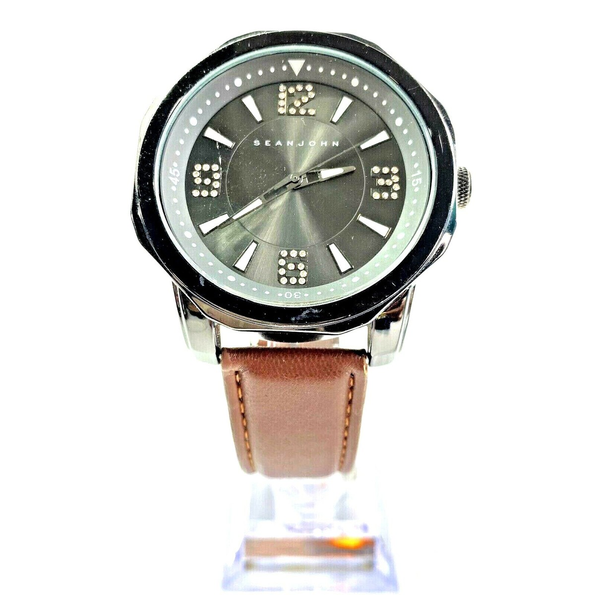Sean John watch Black Dial with Brown Leather Band SJ51029007 | eBay