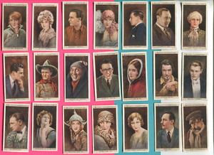 1928 W.D. & H.O. WILLS CIGARETTES CINEMA STARS 1ST SERIES TOBACCO CARD SET