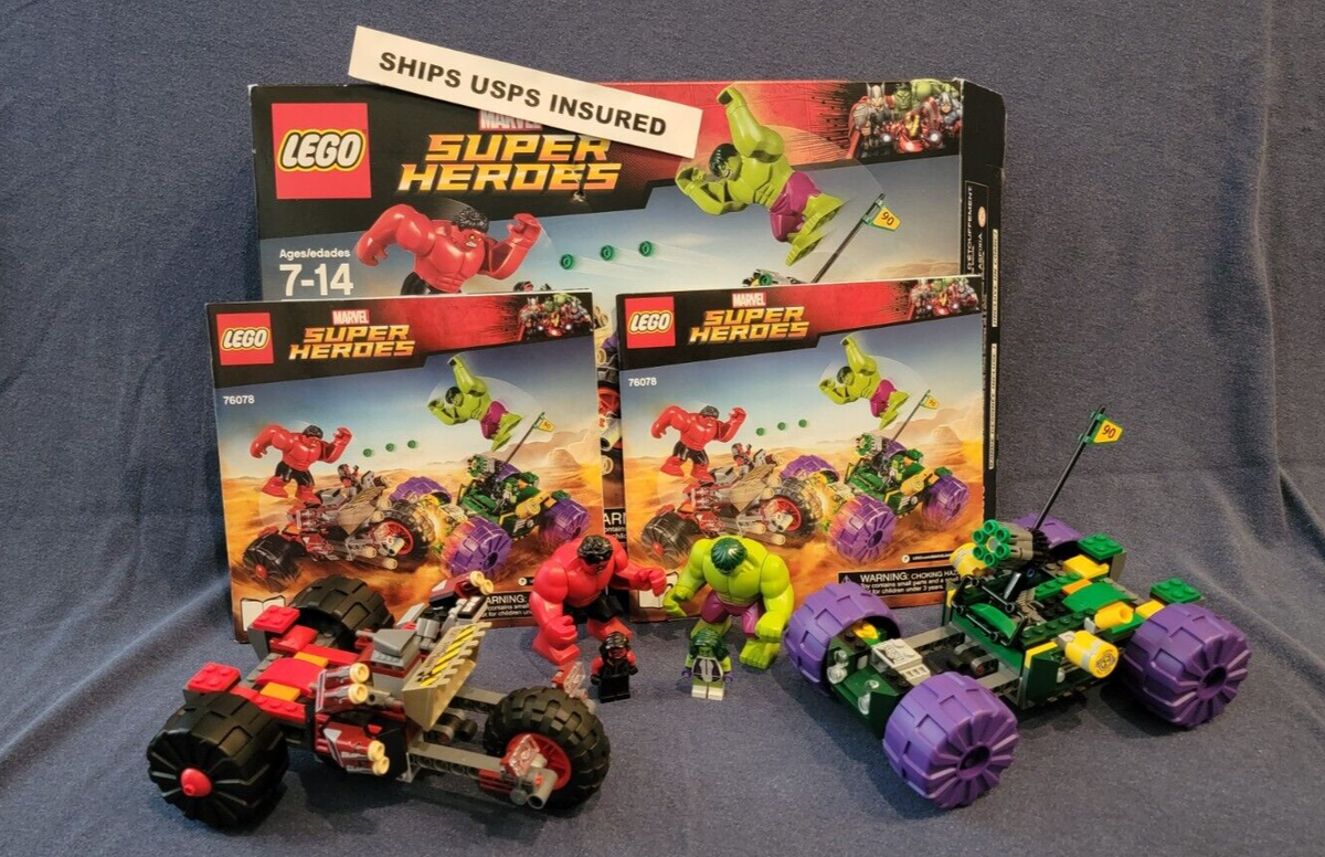 SHIPS INSURED! Lego Hulk vs Red Hulk Marvel Super Heroes Set 76078