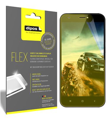3x Schutzfolie für Ulefone S7 Pro Folie, 100% Displayabdeckung, dipos Flex
