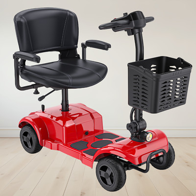  Compact Duty Travel Mobility Scooter,with Dual Battery and Basket,Foldable seat