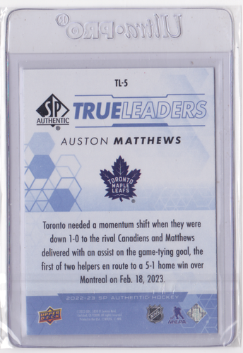 2022-23 UPPER DECK SP AUTHENTIC TRUE LEADERS BLUE PARALLEL - DROP DOWN LIST - Picture 10 of 24