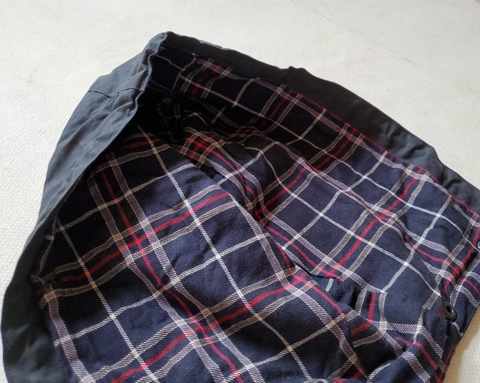 ORVIS WAX HOOD ONE SIZE NAVY BLUE Made in UK - Image 4 of 4