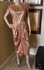 Scarlett Vintage Satin Cocktail Dress sz M 10