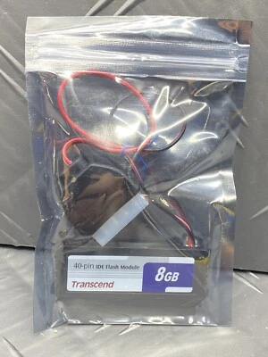 Transcend 8GB 40-pin IDE Flash Module + 4-pin Connector - New