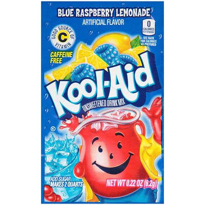 Kool-Aid Blue Raspberry Lemonade Unsweetened Drink Mix, 0.22 Ounce
