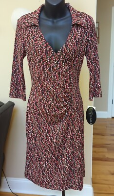 NWT Vintage My Michelle Women's Dress Size M Stretch Y Neckline Free Shipping 