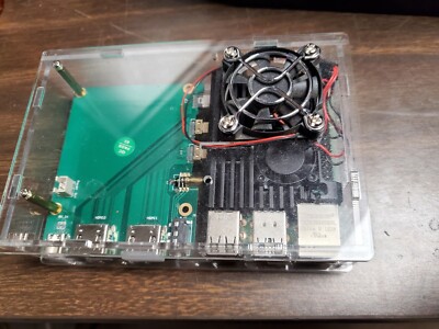 Raspberry Pi 4 Model B clear Case XL heatsink & dual fans & HDMI expansion board