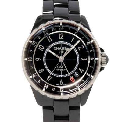 CHANEL J12 GMT H3102 38mm Automatic Black Ceramic Mens Watch 90269448