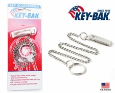 2-PACK Key-Bak 19.5 inch Key Chain with Pocket Clip