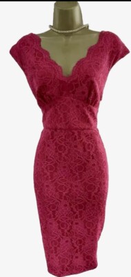 Ariella House Of Fraser BNWT Pink Lace Evening Dress Wedding Guest