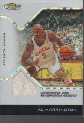 AL HARRINGTON 2004-05 FINEST X-FRACTORS JERSEY CARD #101  /129