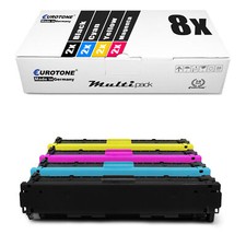 8x Toner f�r HP LaserJet CP 1525 1526 nw n, CE320A-23A 128A CMYK
