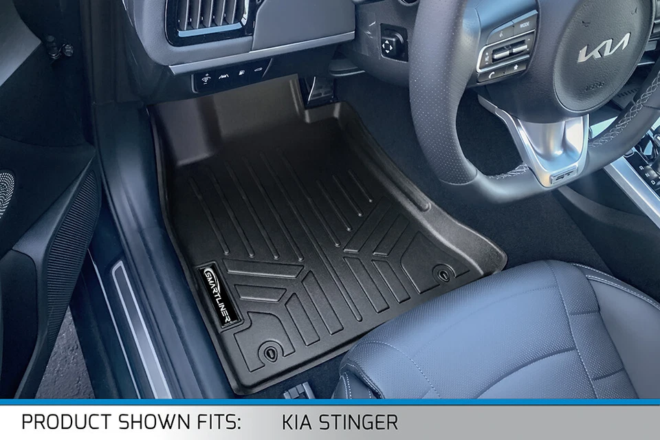 SMARTLINER 1st Row Floor Mats Liner OEM 2018-2023 Kia Stinger RWD Models Only Foto 2 de 4