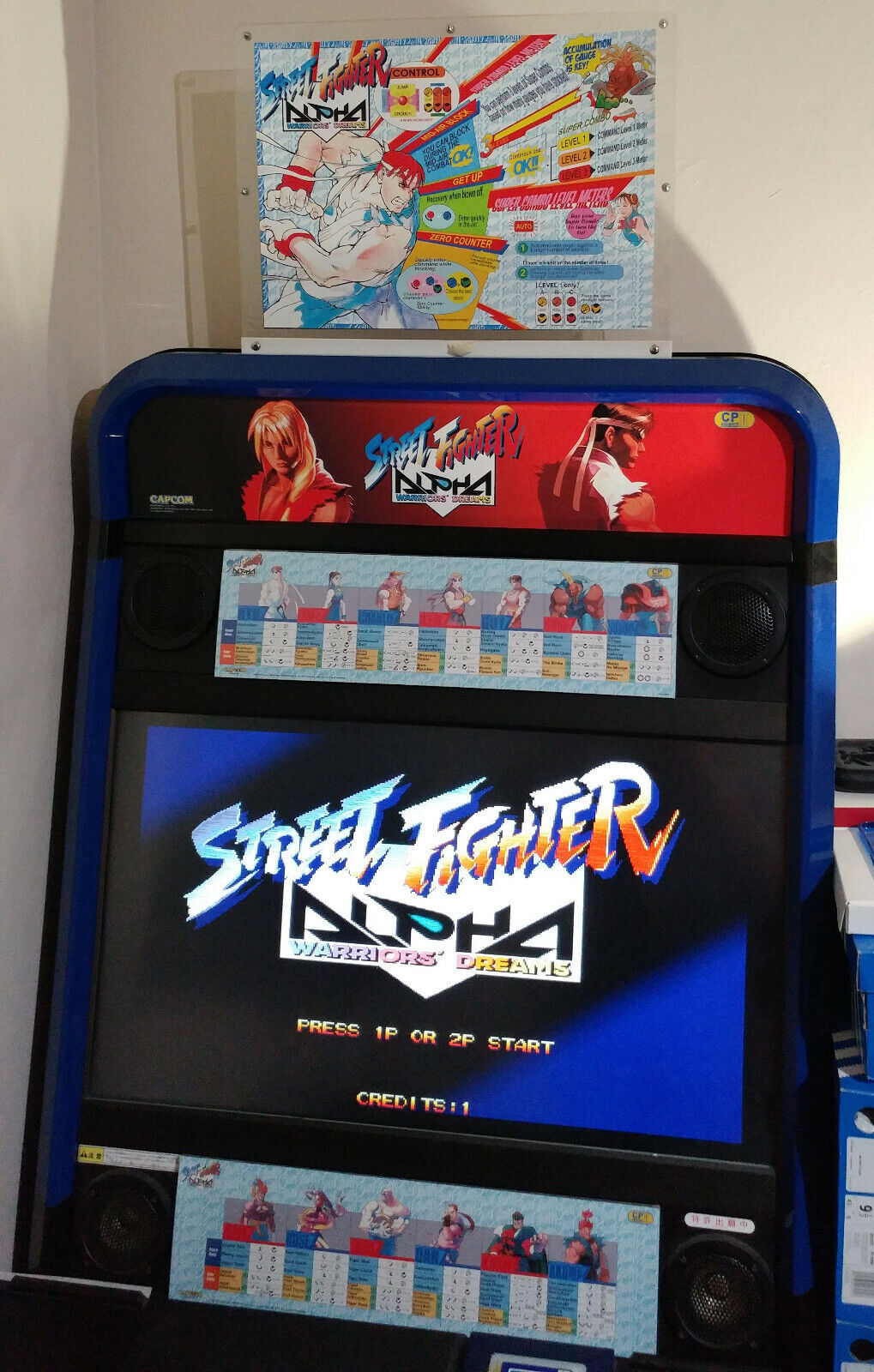 CARD) Street Fighter Alpha 2 Marquee for Sega New Astro City CPS2 Jamma