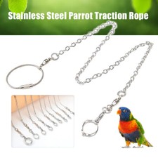 Stainless Steel Pet Bird Leg Ring Traction Chain Parrot Bird Rope Supplies