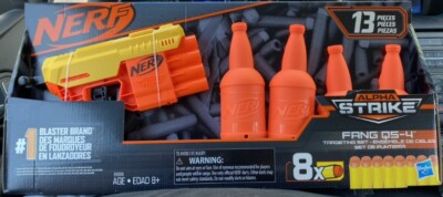 Nerf Alpha Strike FANG QS-4 Targeting 13 Piece Set Blaster 4 Targets 8 Darts