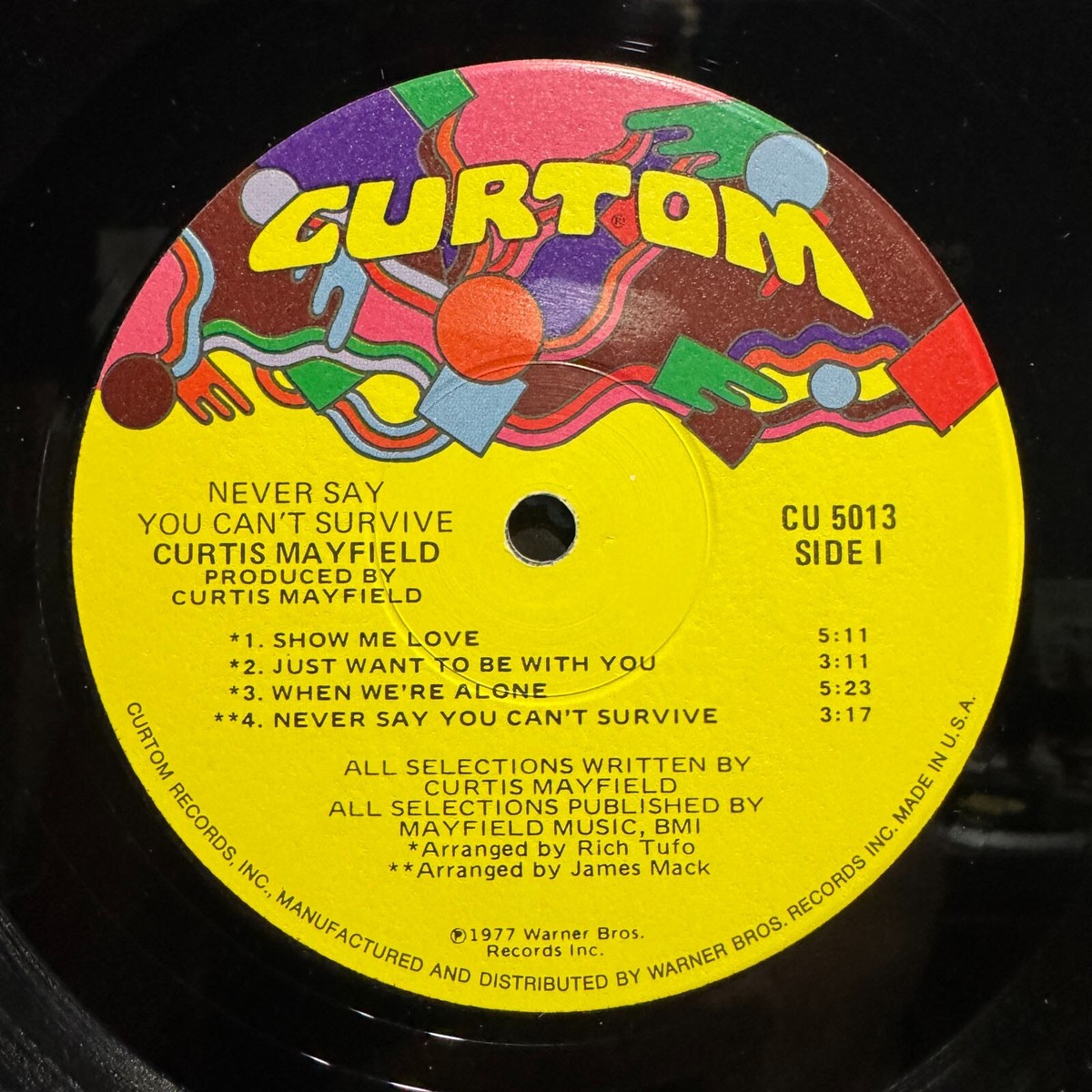CURTIS MAYFIELD - NEVER SAY YOU CAN'T SURVIVE (VINYL LP) 1977