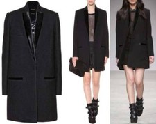 Isabel Marant Runway Ego Coat w/ Pony Hair La...