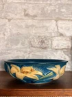 Roseville Zephyr Lily Blue Mid Century Modern Pottery Ceramic Bowl 472-6