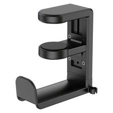 EURPMASK Rotating Headphone Stand - PC Gaming Headset Holder, 1 Unit, Black