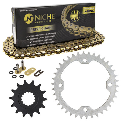 Sprocket Chain Set for Yamaha Raptor 700 YFZ450R 14/38 Tooth 520 X-Ring Kit