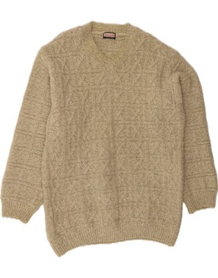 INVICTA Herren V-Neck Pullover Sweater Medium Beige Wolle DC69
