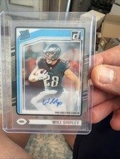2024 Panini Clearly Donruss Will Shipley Rookie Auto #87 Philadelphia Eagles RC