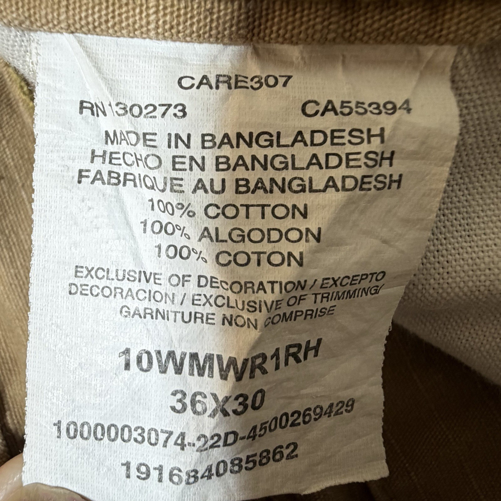 Wrangler Riggs Workwear Ranger Carpenter Pants 36x30 Bark Brown Duck Canvas thumbnail 12