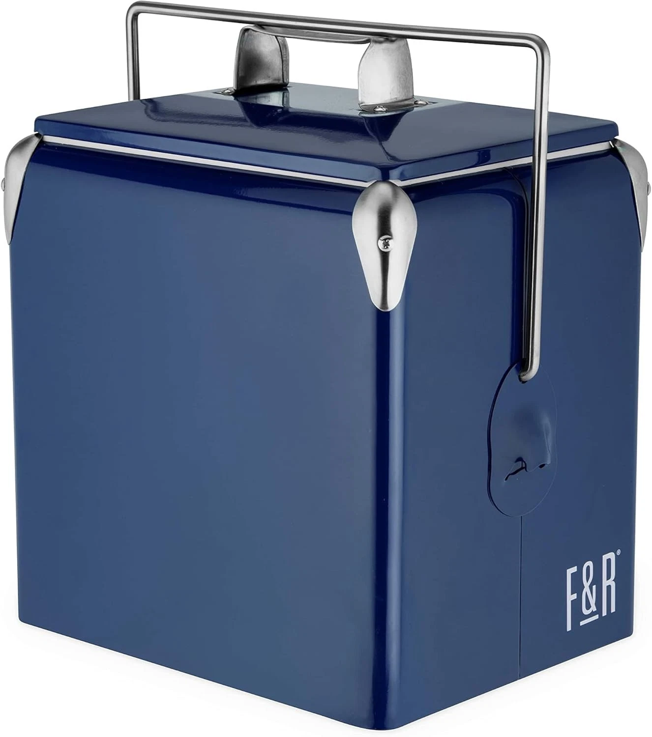 Stainless Steel Retro Cooler, Vintage Metal Cooler, Antique Beverage Chiller and