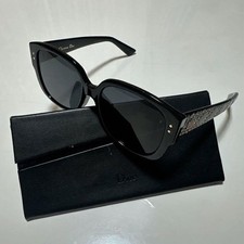 Dior Black LADY DIOR Sunglasses Gold Studded