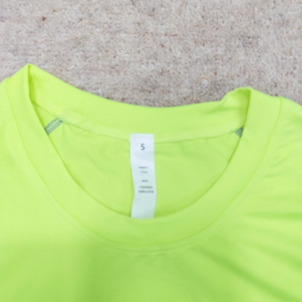 Mens Compression Base Layer Top Small Yellow Breathable Wicking Flatlock Seams - Image 4 of 4