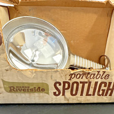 Vintage Handheld Auto Spotlight -wards Riverside Portable Car Spotlight 6v 12v
