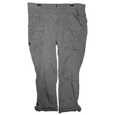 Sonoma Womens Straight Leg Cargo Pants 16W Roll Tab Utility Gorp Hiking Causal