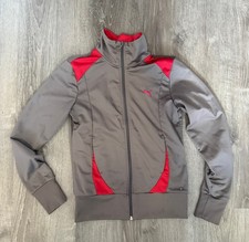 Puma French Terry Women's Jacket Size Small Full-Zip Logo Track Gray