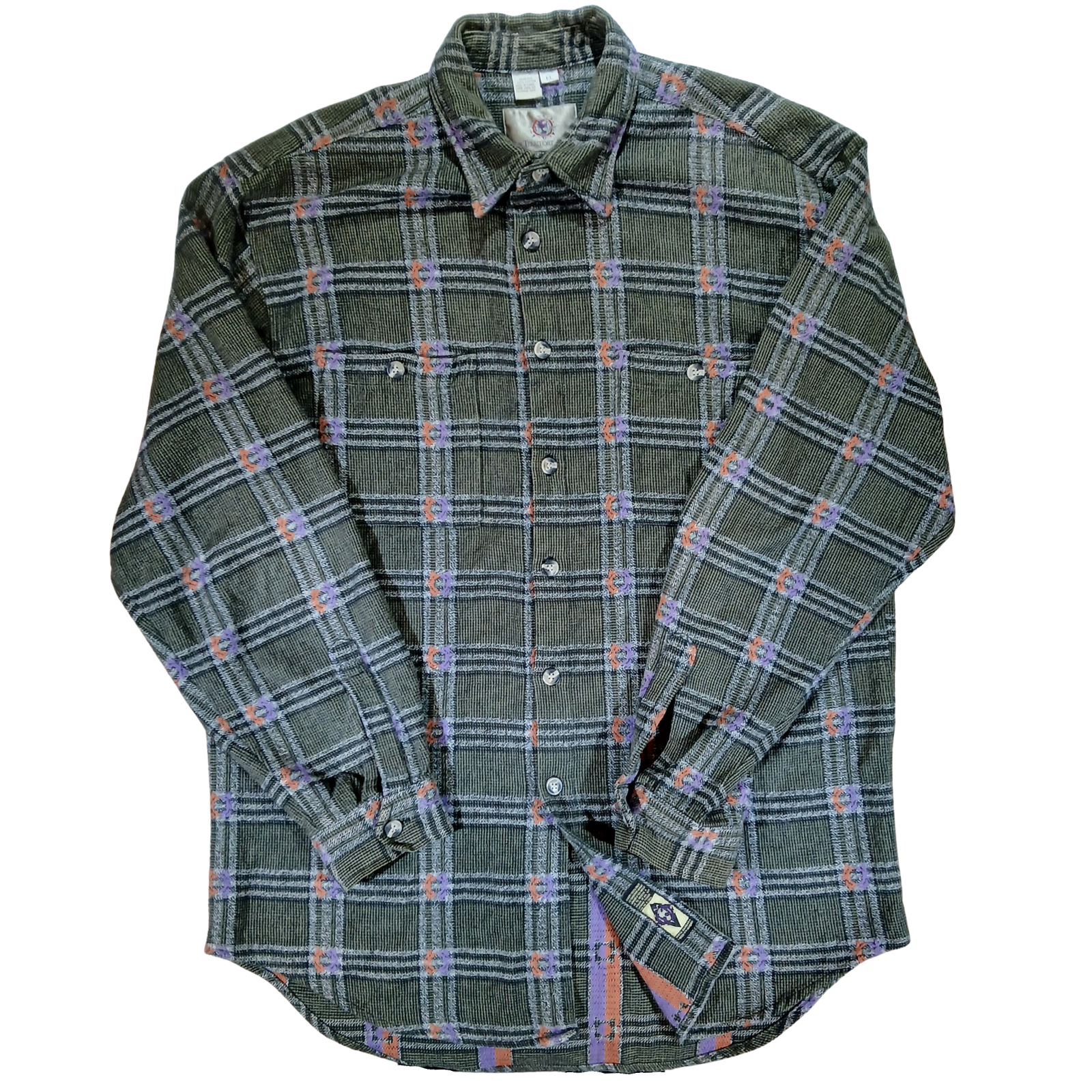 Vintage 90s The Territory Ahead Plaid Cotton Flannel Shirt Men’s Large Long