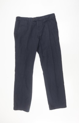 Marks and Spencer blaue Herrenhose, Größe 34, Straight Fit