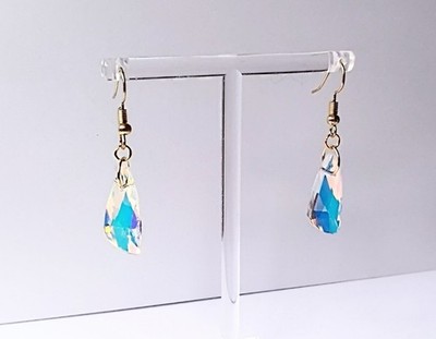 Angel Wings Drop Earrings, 24k Gold Plated