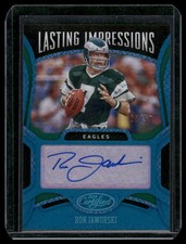 2020 Panini Certified #LI-RJ Ron Jaworski Lasting Impressions Mirror Teal #/50