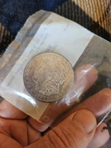 1921 Silver Morgan Dollar AU Philadelphia, in clear APMEX bag